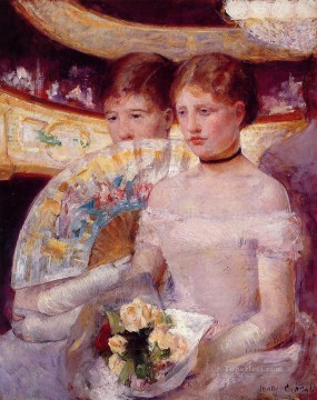  madre Obras - Dos mujeres en un palco madres hijos Mary Cassatt
